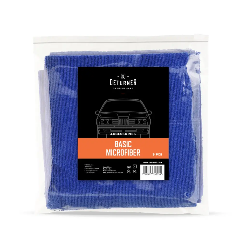 DETURNER BASIC MICROFIBER 40x40cm 5gab. Mikrošķiedras lupatiņa