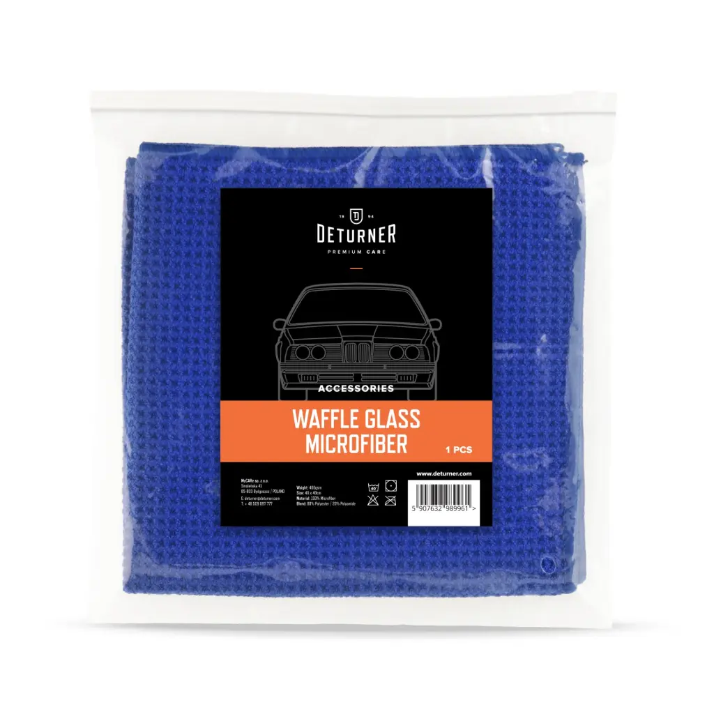 DETURNER WAFFLE GLASS TOWEL 40x40cm Mikrošķiedras dvielis