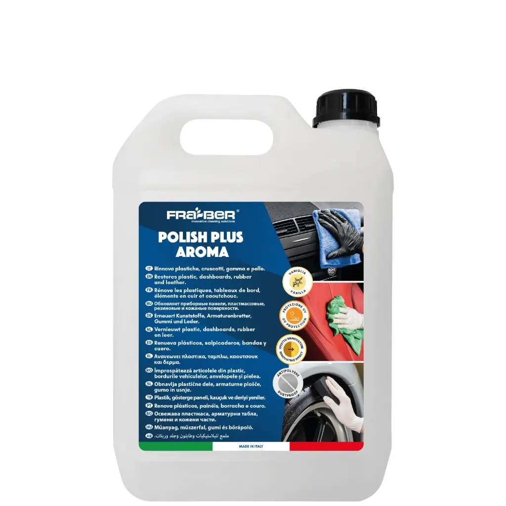 FRA-BER POLISH PLUS AROMA 4.54L (koncentrāts) Apkopes līdzeklis plastmasai un vinilam
