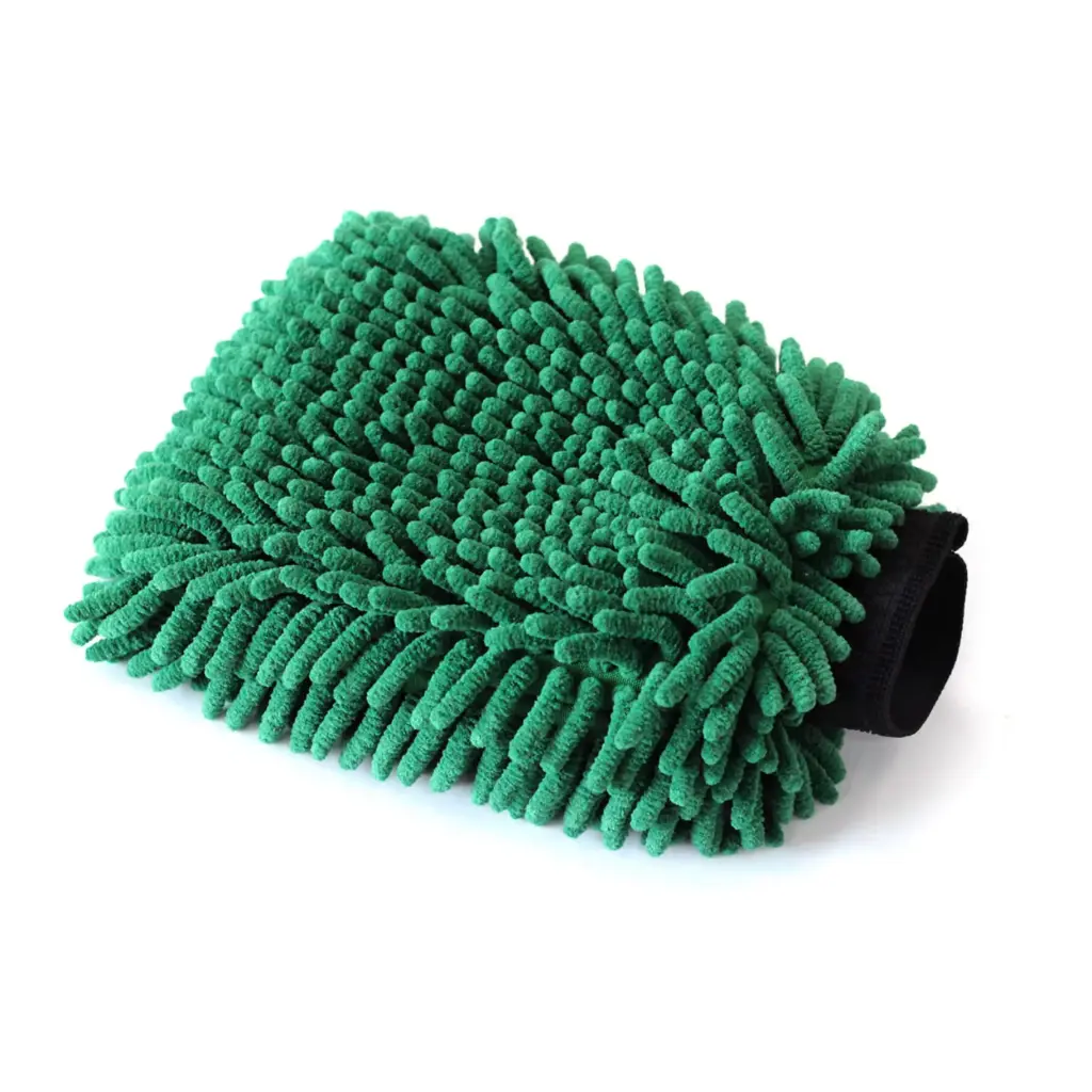 MAXSHINE CHENILLE WASH MITT GREEN Mikrošķiedras mazgāšanas cimds
