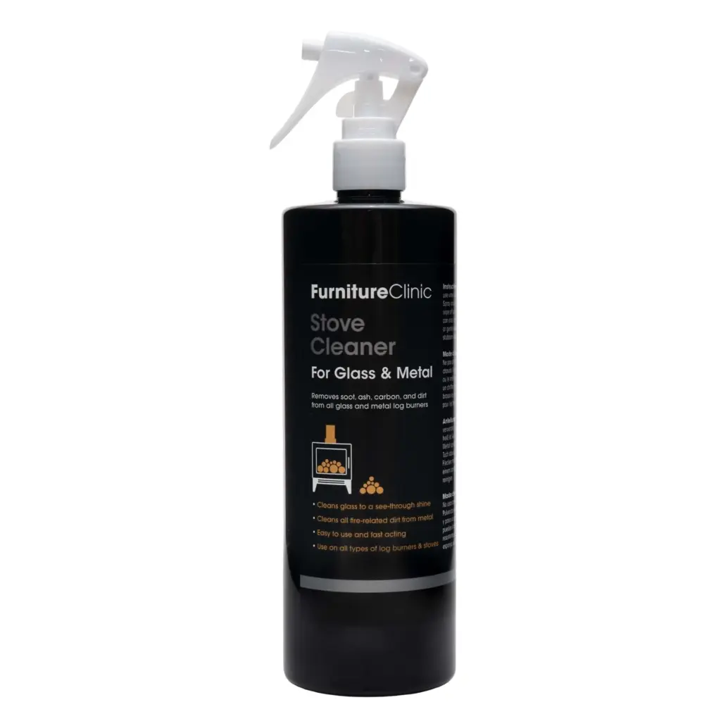 FURNITURE CLINIC STOVE CLEANER 500ml Kamīnu stiklu un metāla tīrīšanas līdzeklis